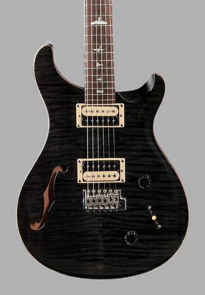 Hot SE Custom 22 Semihollow Grey Black 6 cordes guitare électrique fabriquée en Chine haute qualité avec