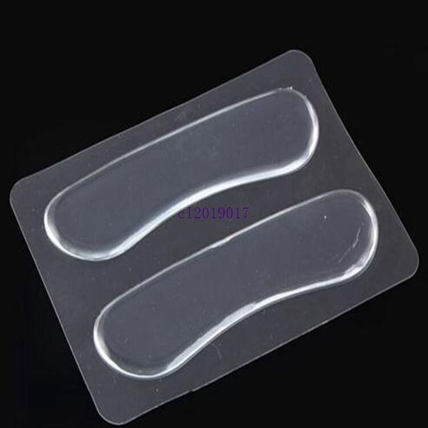 Plantillas de zapatos autoadhesivas calientes Pasta para el talón Gel de silicona Almohadilla antideslizante Plantilla Cuidado de los pies Cojín del talón Protector Gel de alivio Forro del talón Empuñaduras