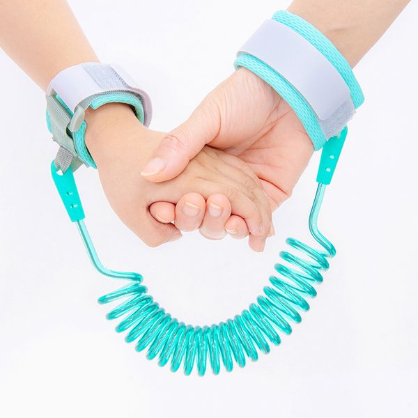 Hot-seling 1.5m Kids Safety Wristband Anti Lost Strap Wrist Link Arnés para niños pequeños Correas Correas Pulseras Padre Bebé Muñecas Correas Caminar