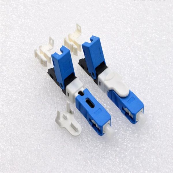 Freeshipping Venta caliente 100 UNIDS NUEVO Conector rápido de fibra óptica FTTH SC Modo único Conector rápido Especial Uuqxi