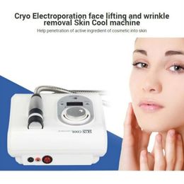 Venta caliente 3 en 1 Cryo Cooling Máquina facial multifunción de alta frecuencia Rf Sin aguja Electroporación Micocurrent Estiramiento facial Relajación de la piel369