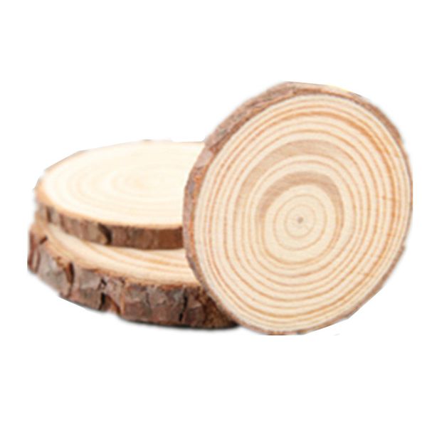 Vendre à chaud 5 tailles Natural Round Wooden Slice Cup Mat Coaster Tea Tea Coffee Mug Drinks Holder For DIY Table Valer Decor Durable 5BB5591