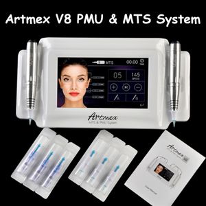 Heißer Verkauf Artmex V8 Tätowiermaschine Permanent Make-up Tattoo Dermapen Kit PMU Werkzeug MTS Hautpflege Salon Micro Needling System Pigmentierung Augenbraue Lip Liner