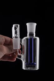 Cabezal de ducha grueso pipas de agua bong de vidrio Ash Catchers 18 mm Plataformas de dab de aceite de ceniza de vidrio azul 18.8MM