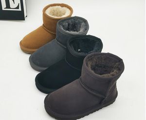 Hot Sell AUS U5281 Korte Baby Boy Girl Kids Snow Boots Fur Keep Warm Boots EUR SZIE EUR 21-34 Mooie kerstverjaardagscadeaus Gratis overdracht