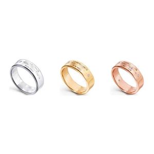 Heet verkoop Verjaardag Kerstcadeau Blauwe doos TF Klassieke designer tiff ring top T Familie S Puur Zilver Verguld Dubbele Diamant CNC Ring Mode Woon-werkverkeer Veelzijdig cadeau