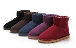 Heet verkoop klassieke korte mini 58541 designer sneeuwlaarzen dames populaire lederen laarzen mode dames snowboots