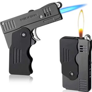Vendre à chaud Modèle de pistolet créatif Mini Double Fire Blue Flame Gas non rempli torsa