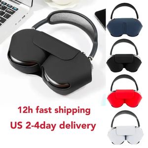 2-4 dagen voor Apple AirPods Pro 2 2e generatie AirPod 3 Max-hoofdtelefoonaccessoires Solid TPU Siliconen beschermende oortelefoon Cover Wireeyless laadbare schokbestendige kast