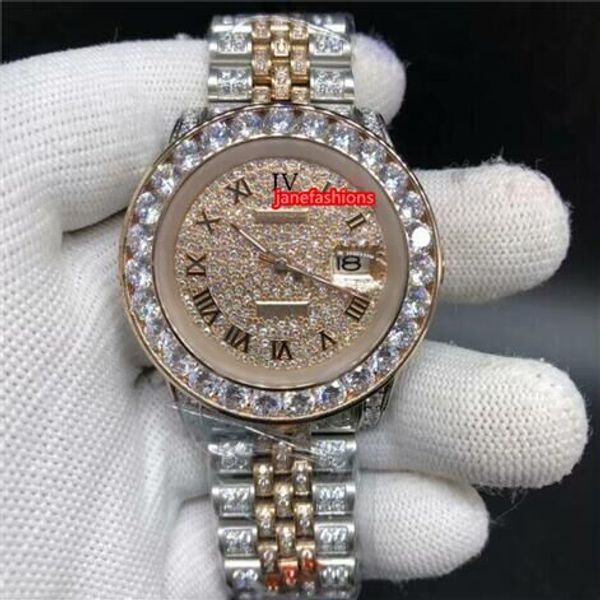 Venta caliente de relojes llenos de diamantes para hombres, boutique de moda superior, relojes de diamantes, estilo hip hop rap, relojes automáticos populares en todo el mundo