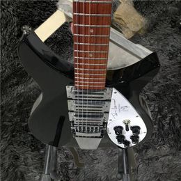 Guitarra eléctrica 325 de buena calidad, edición John Lennon, cuerpo de tilo, diapasón de palisandro, color negro, envío gratis --- Instrumentos musicales