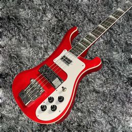 Hot verkopen Goede kwaliteit 4003 Bass Electric Guitar, Basswood Body, Transparante Red Color, Rosewood Fletboard, 4 Strings Guitarra, GRATIS VERZENDING- Muziekinstrumenten