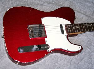 Heet verkoop goede kwaliteit elektrische gitaar 1965 Candy Apple Red Finish (#FEE0670) muziekinstrumenten