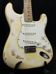 Vente chaude bonne qualité guitare électrique 1999 blanc HARDTAIL ~ fou propre!-instruments de musique #0841025