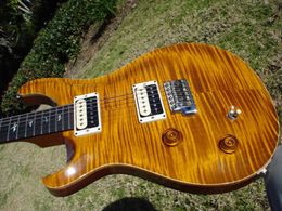 Heet verkoop goede kwaliteit Elektrische Gitaar 2011 Custom 22 Amber 10 Top Vogels Lefty Linkshandige Slash-Muziekinstrumenten