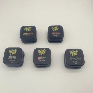 Vente chaude Jungle Boys Emballage Bouteilles Pot de cire 9 ml Boîte en verre noir avec couvercle résistant aux enfants pour conteneurs de concentré de résine vivante Prix de gros