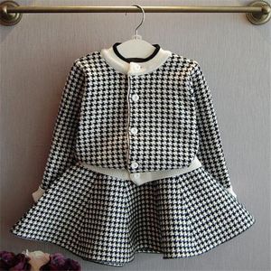 Cardigan pour petites filles, pull à manches longues + jupes, costume de Style classique, ensemble de vêtements pour enfants, offre spéciale