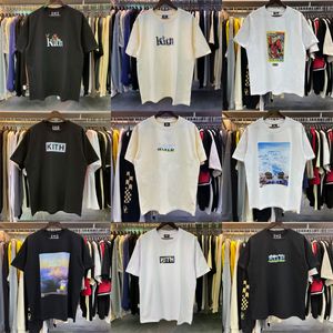 Vente chaude Kith Designer t-shirts hommes t-shirts été imprimé 100% coton t-shirt décontracté pour hommes et femmes tee