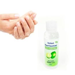 Hot Sell Lime Geur Hand Sanitizer gel met vitamine E Wegwerp wegwerp Geen schoon waterloze antibacteriële 100 ml