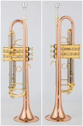 Venta caliente LT 180S 37 Bb trompeta pequeña llave dorada plateada instrumentos de música profesionales con estuche envío gratis