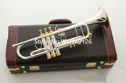 Hot Sell LT180S-37 Trumpet B Platte Verzilverd Professionele Trompet Muziekinstrumenten Met Case Gratis verzending