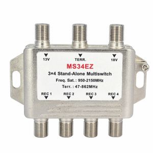 Répartiteur Satellite MultiSwitch, 3 entrées et 4 sorties, commutateur LNB TV FTA pour récepteur Satellite MS34EZ, offre spéciale