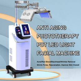 Venta caliente PDT Luz LED Máquina de tratamiento del acné Reducir los poros Eliminar los vasos sanguíneos rojos Arrugas Anti envejecimiento Fototerapia Equipo de rejuvenecimiento de la piel