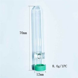 Petit tuyau de narguilé en verre tube en un clic avec capuchon pour un stockage sûr des insectes et le contrôle des odeurs