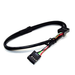 Hot Sell USB Header Extension Cable Black USB 2.0 9-pins vrouwelijk tot 9-pins vrouwelijke interne moederbordkopkabel