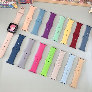 10 unids/lote pulsera de colores mezclados vendedor caliente correa de silicona clásica para Apple Watch para iWatch 7 6 5 4 3 2 1 SE