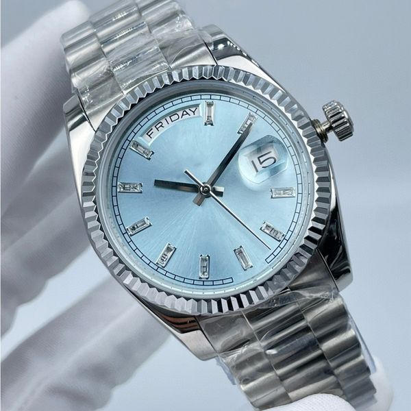 Reloj de pulsera para mujer, reloj de pulsera con cristal de zafiro de 36mm, tamaño 2813, movimiento mecánico automático, superventas