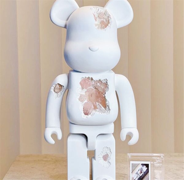 Vente chaude 1000% 70CM la série de cristal de Corrosion en résine Bearbrick figurines d'ours jouet pour les collectionneurs Bearbrick Art travail modèle décoration jouets