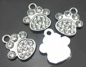 100pcs / lot gros strass patte pendentif pendentif charme bricolage accessoires fit pour les bandes de téléphone bracelet en cuir