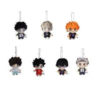 Heet verkopen 10 cm anime cartoon volleybal jonge schattige kleine poppen rugzak accessoires pluche poppen hangers geschenken
