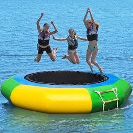 Heet verkopen 10ft Summer Lake Jump opblaasbaar water Trampoline Ronde opblaasbaar water uitsmijter voor kind