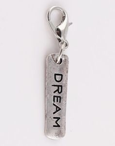 20 stks / partij Dream Tag Lucky DIY Charms Dangle Hanger Fit voor Magnetische Glas Memory Drijvende medaillon