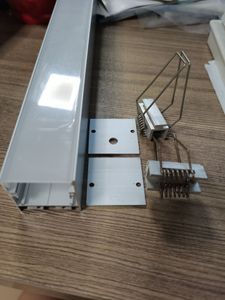 Perfil LED de suspensión de techo, carcasa de extrusión, difusor de lámpara lineal de aluminio ligero de 35Mm//