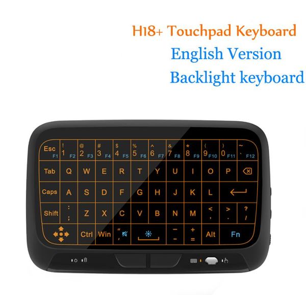 Mini clavier sans fil H18 H18 +, 2.4 ghz, Portable, avec pavé tactile, souris, pour Windows, Android, Google, Smart TV, Linux