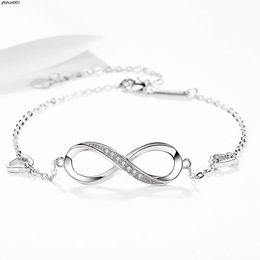 Bracelet de style argent sterling à chaud 925 pour femmes avec des bracelets à symbole illimités Cadeau polyvalent