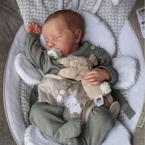 Diseñador al por mayor de ventas calientes de 20 '' pulgadas Levi Reborn Baby Doll Toy Bebe Reborn Real Doll Reborn Nitdler Full Vinyl Born Washable Termed Dolls 240123