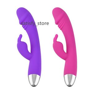 Vendre à chaud adulte 2 en 1 Dildos Dildos Rechargeable Massageur Sex Toys for Woman