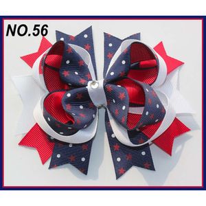 Heet verkopende American Independence National Day Accessories, Bow Hair -clips voor kinderen, schroefdraadstof, groep C