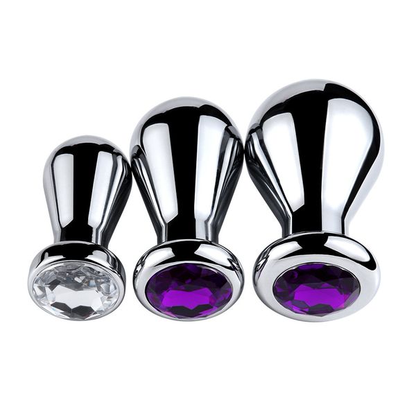 Vendre à chaud anal plug Dildo Big Buttplug Sexy Toys for Men / Women Fist Strapon Metal Smooth Butt Sexyy Training Training Wand
