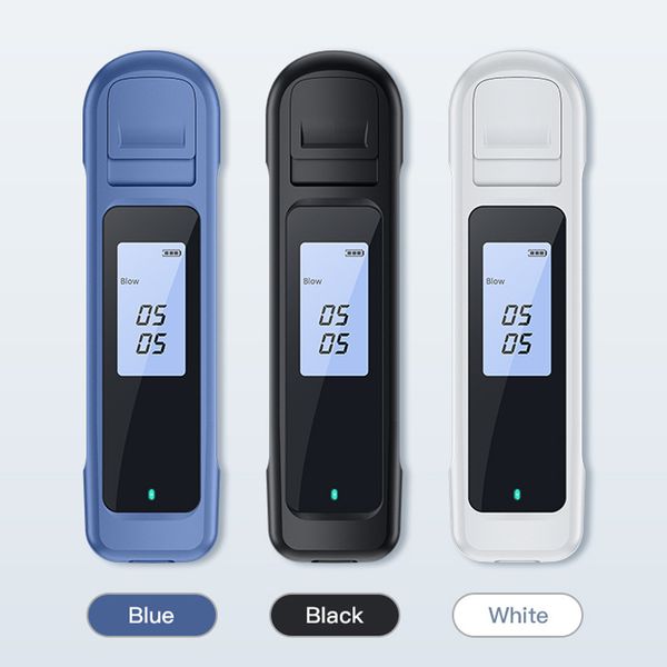 Probador de alcohol de productos automotrices de gran venta, probador de soplado de conducción de alcohol de alta precisión tipo respiración con carga USB