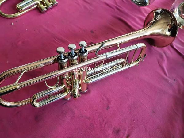 Venta caliente Bb Tune trompeta Material de bronce fósforo instrumentos musicales profesionales con accesorios Casee envío gratis