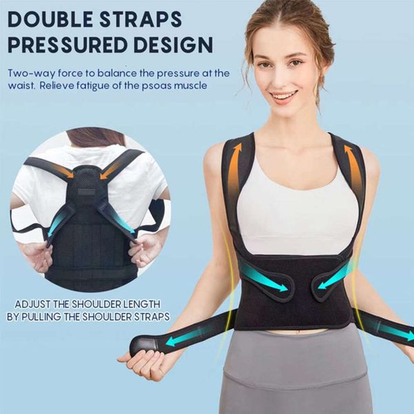 Ceinture de vente à chaud pour les hommes et les femmes avec une usure intérieure anti-bossu, le correcteur de la posture du dos adulte correction invisible H510-34