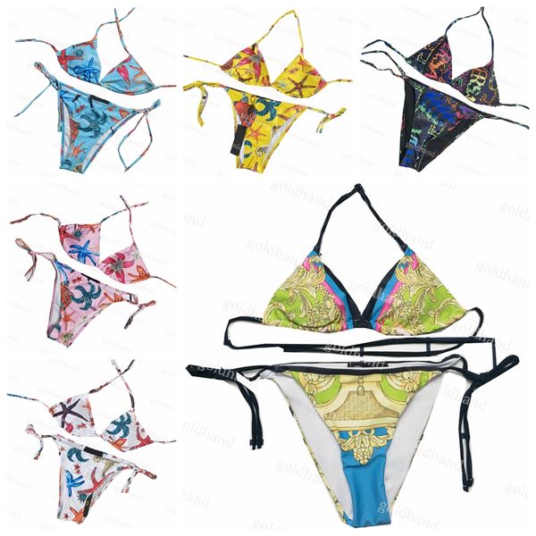 Vente chaude Bikini mode femmes maillots de bain plage Sexy deux pièces maillot de bain marque de luxe été à lacets sangle maillot de bain