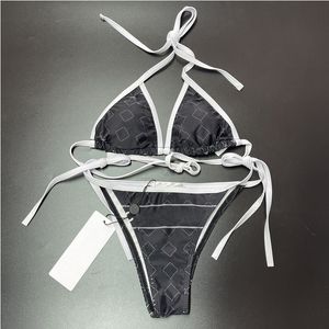 Heet verkopende bikini dame nieuwe bikini twee stukken beroemde designer zwempakbrief geprinte kleding contrast kleur sexy badpakken klassieke luxe badmode dames