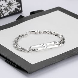 Bracelet Charm Silver plaqué Bracelet Fashion Lettre pour Unisexe Jewelry Supply