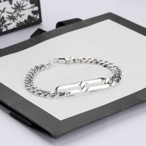 Bracelet Charme Bracelet Plaqué Argent Lettre de Mode pour Fourniture de Bijoux Unisexe
